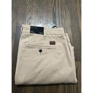 Jachs New York Men's Slim Fit Cotton Blend Pants, Tan, Size 40X30